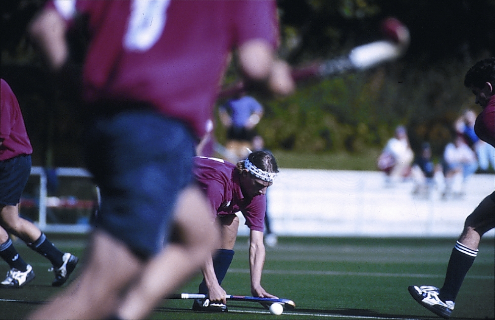 Hockespieler auf dem Spielfeld